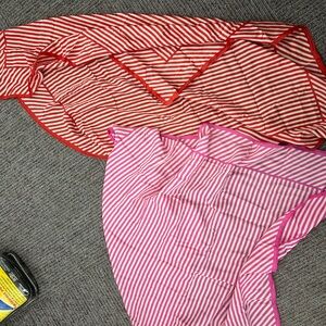 MaxMara Red and White Patterned Scarf